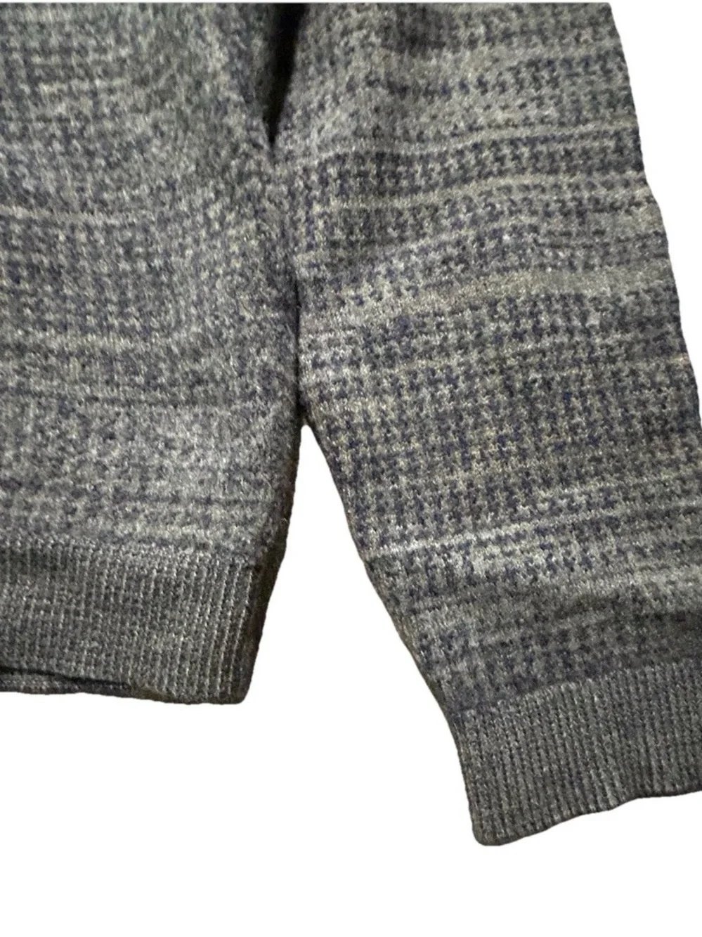 Men’s Tricots St. Raphael 100% Merino Wool Blue Grey Sweater Size Large